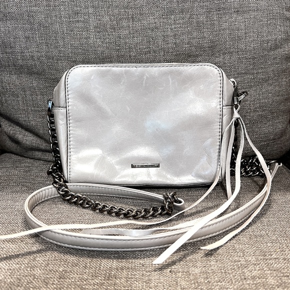Rebecca Minkoff, crossbody bag, gray with metallic accessories - Picture 1 of 5